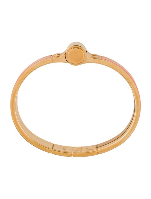 Hermès Narrow Enamel Hinged Bangle Bracelet