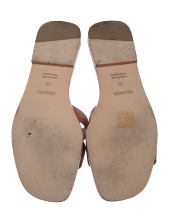Hermès Oran Leather Slides