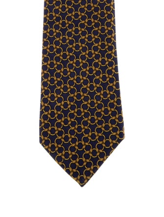 Hermès Silk Pattern Print Tie
