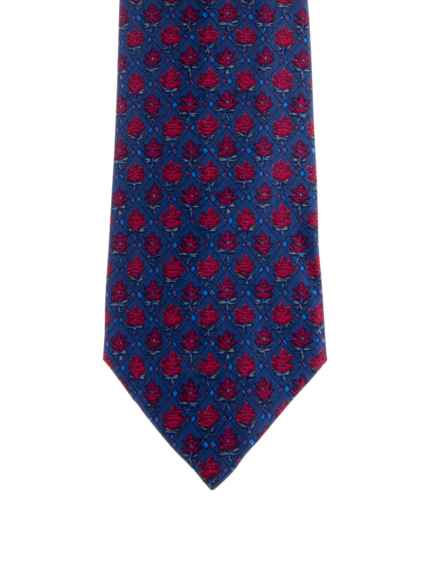 Hermès Silk Pattern Print Tie