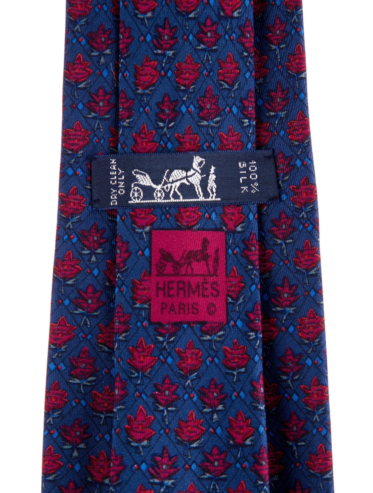 Hermès Silk Pattern Print Tie