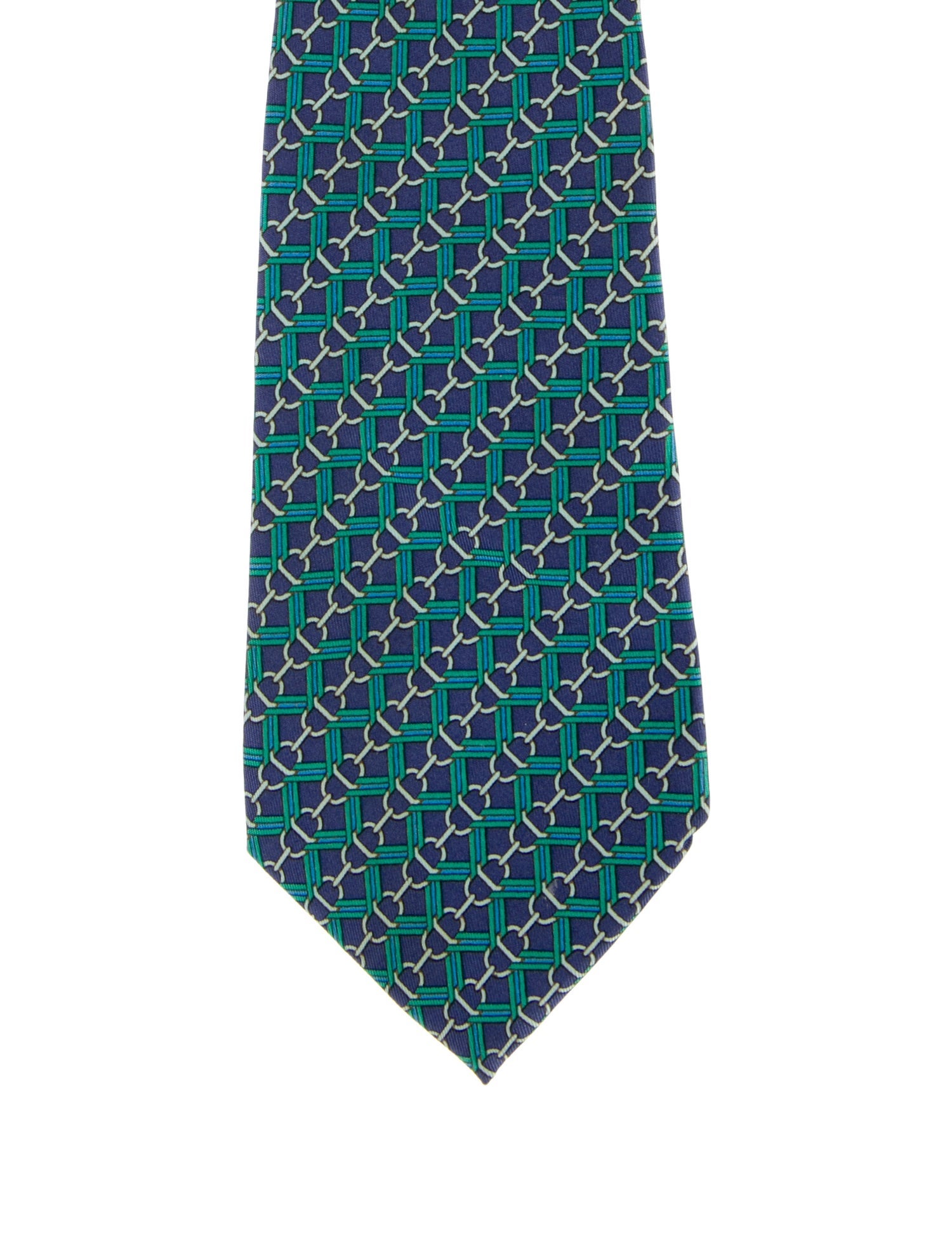Hermès Silk Pattern Print Tie
