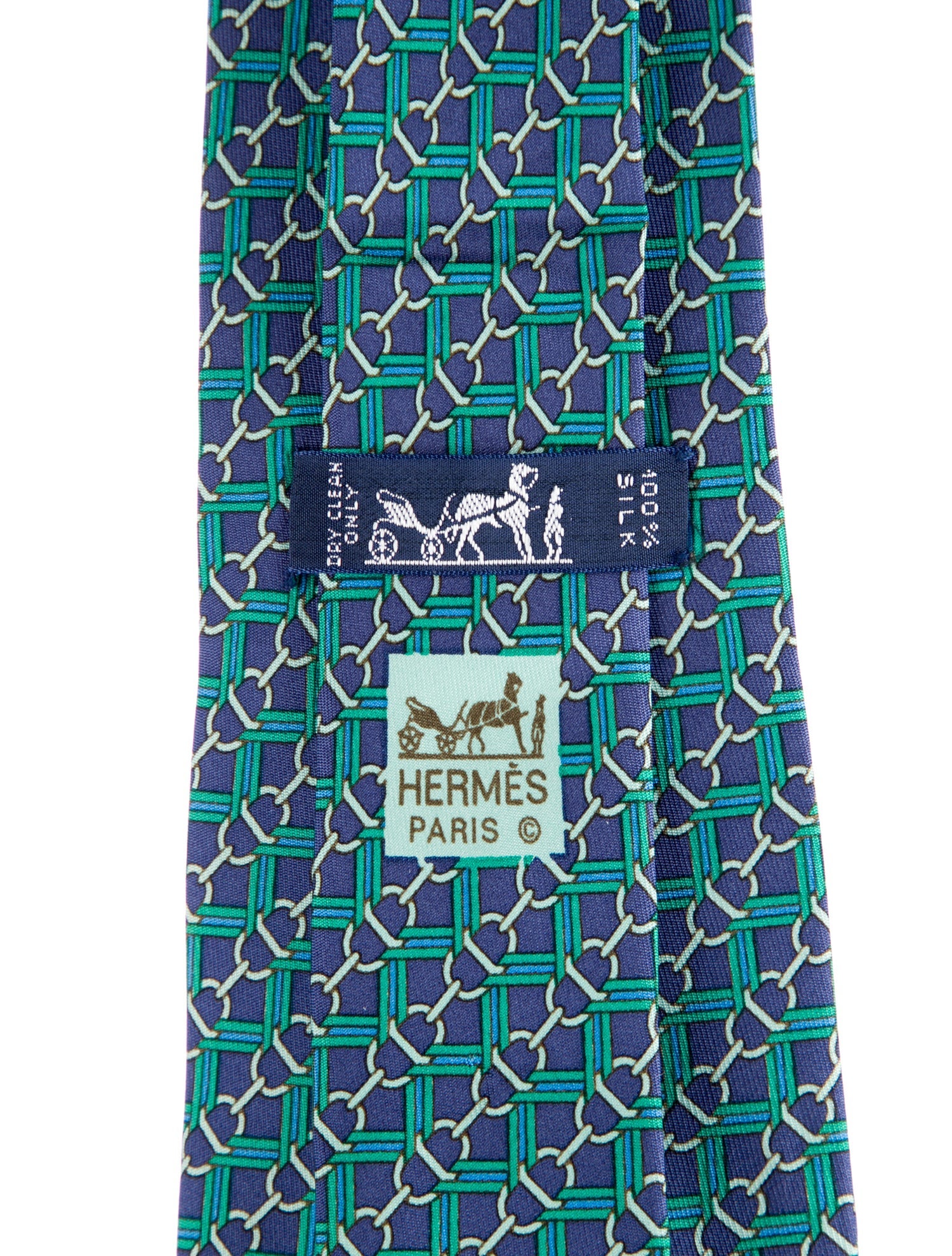 Hermès Silk Pattern Print Tie