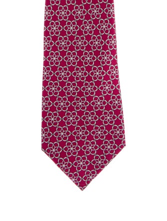 Hermès Silk Pattern Print Tie