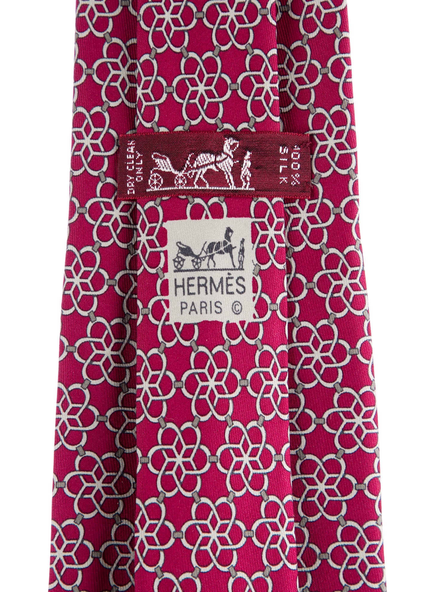 Hermès Silk Pattern Print Tie
