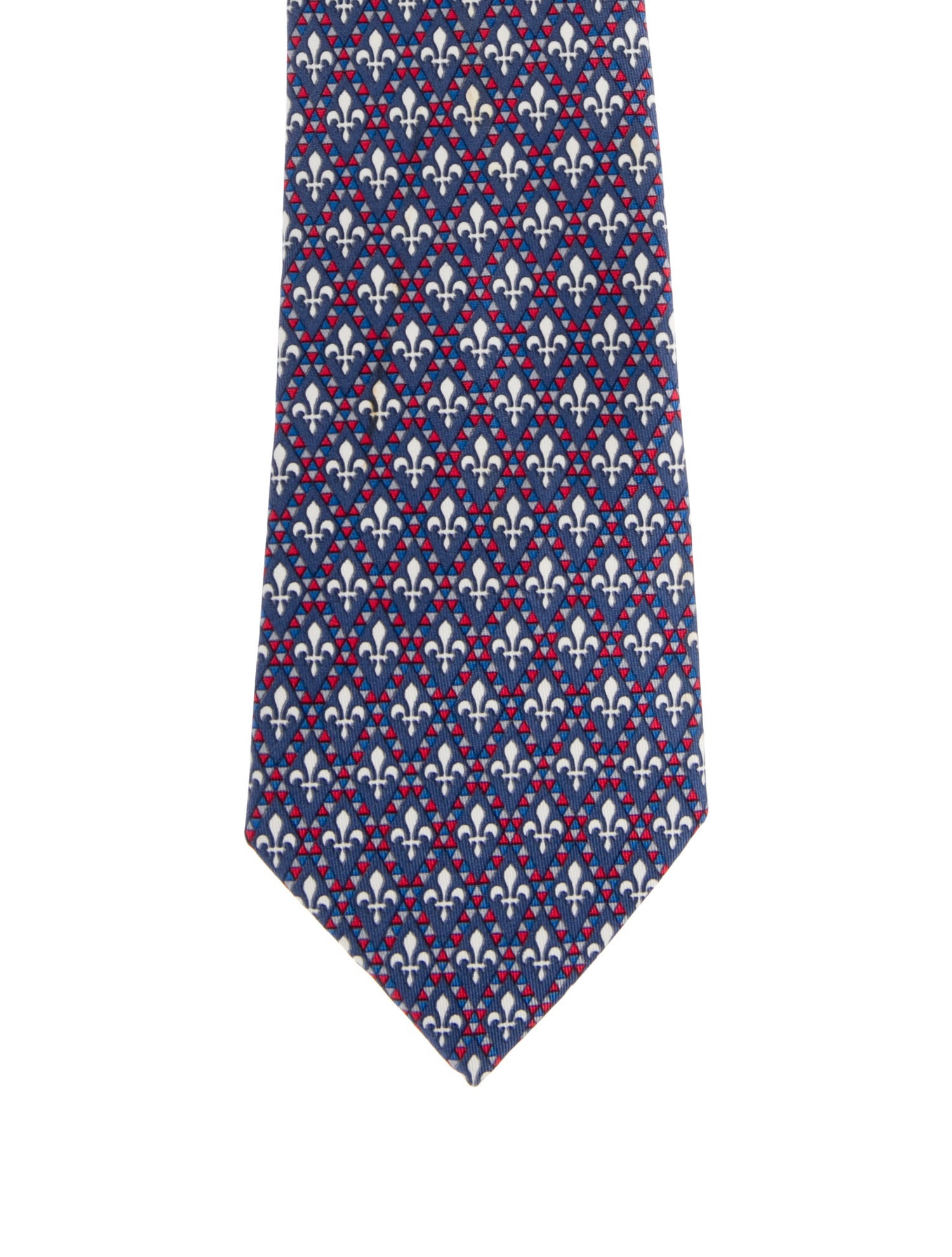 Hermès Silk Pattern Print Tie