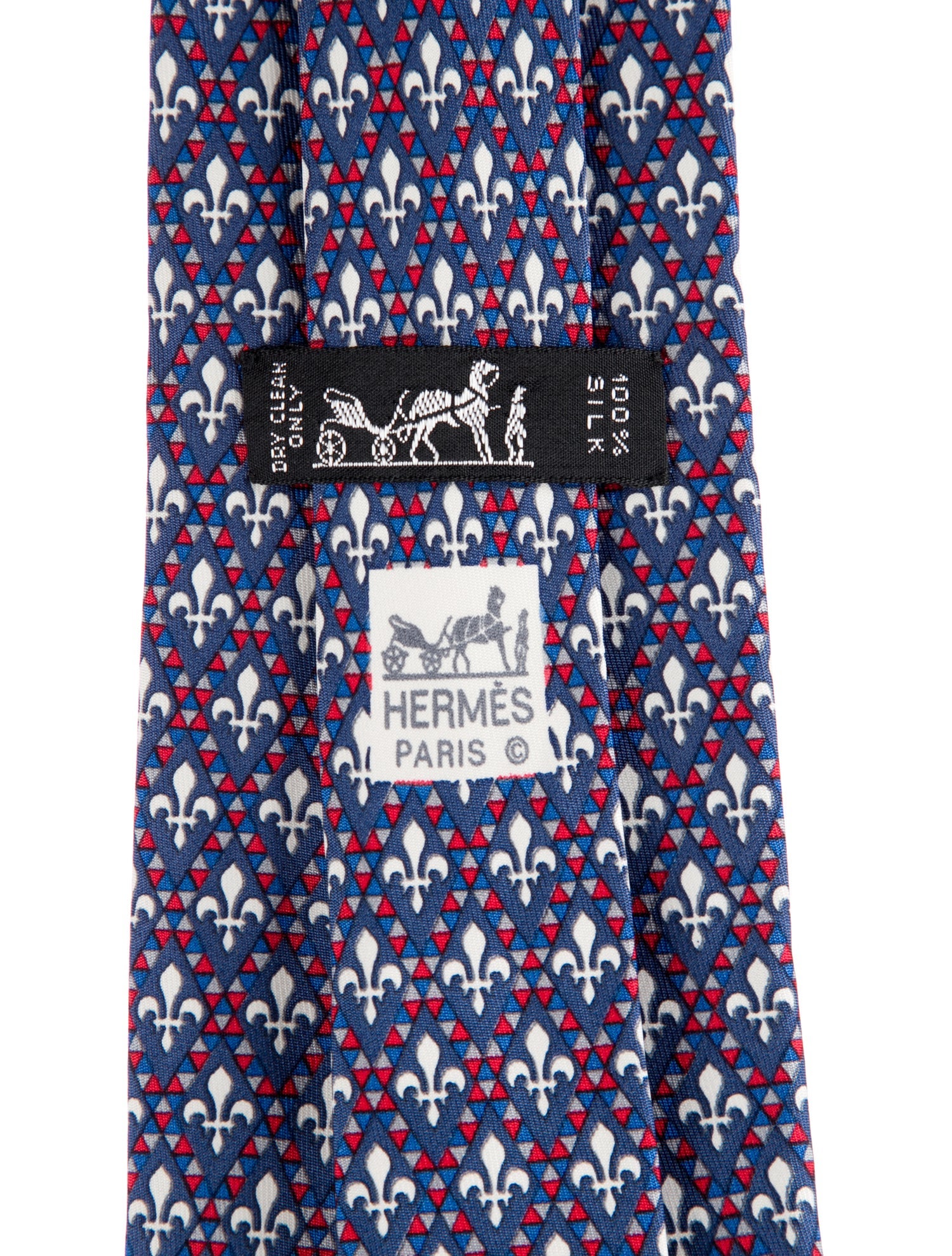 Hermès Silk Pattern Print Tie