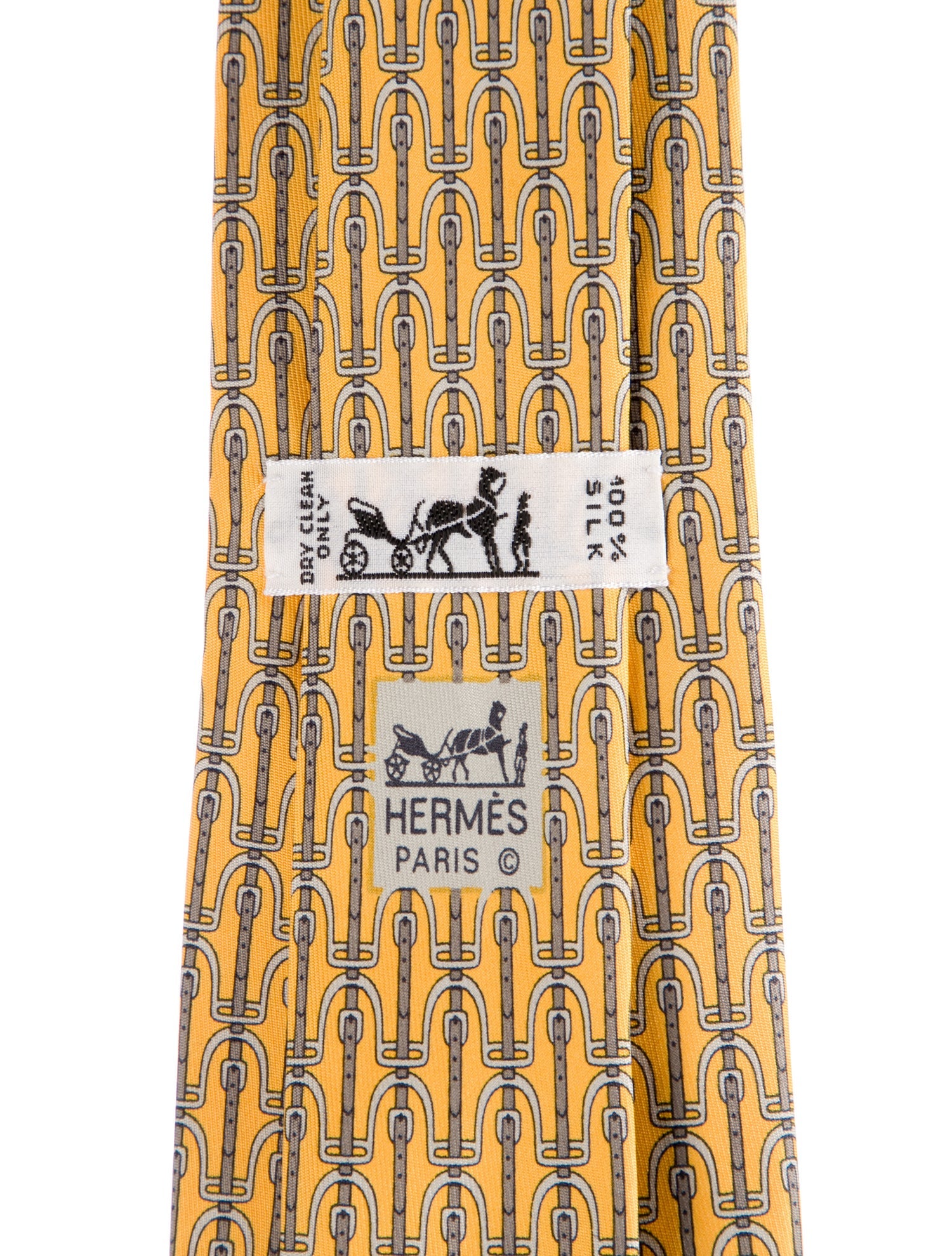 Hermès Silk Belt Pattern Print Tie