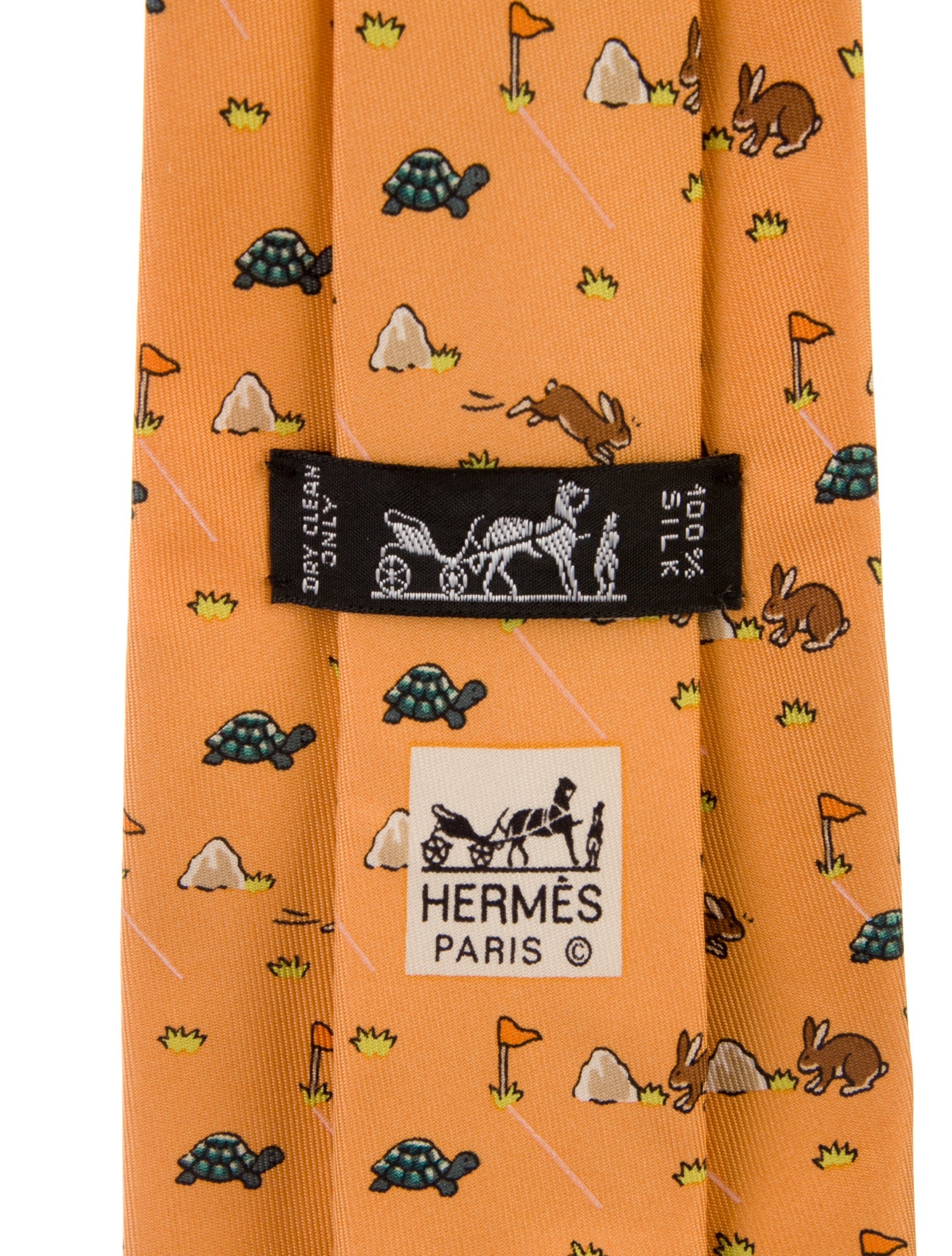 Hermès Pattern Print Silk Tie