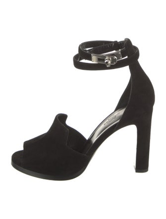 Hermès Kelly Suede Sandals