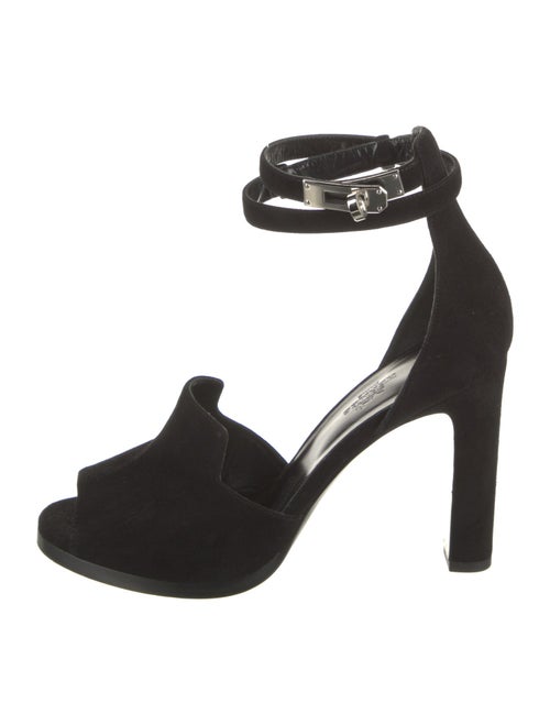 Hermès Kelly Suede Sandals