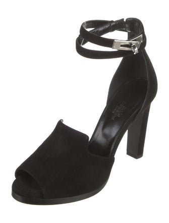 Hermès Kelly Suede Sandals