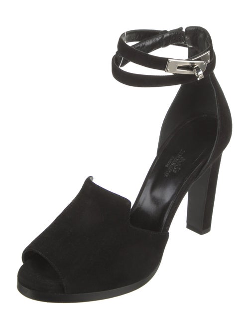 Hermès Kelly Suede Sandals
