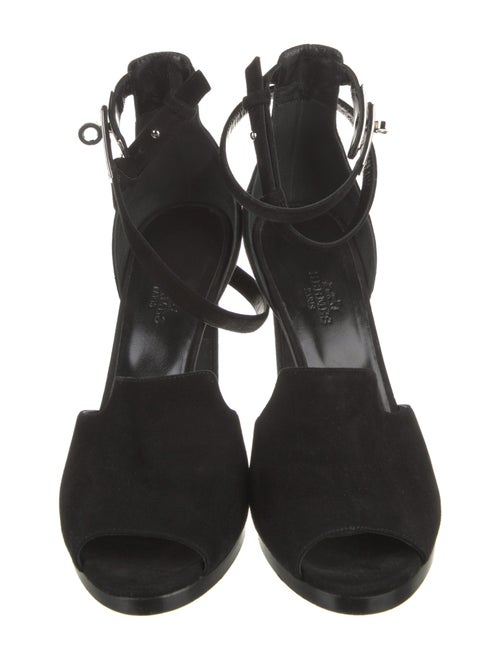 Hermès Kelly Suede Sandals