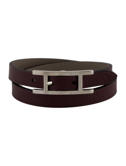 Hermès Leather Behapi Double Tour Wrap Bracelet