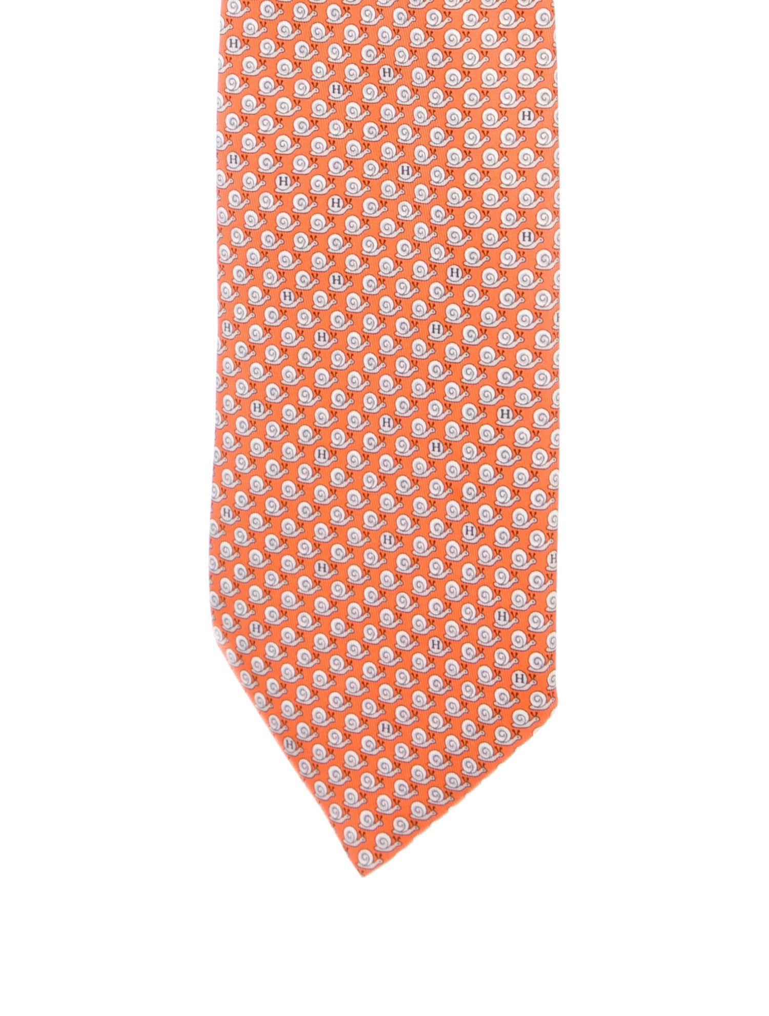 Hermès Patterned Silk Tie w/ Tags