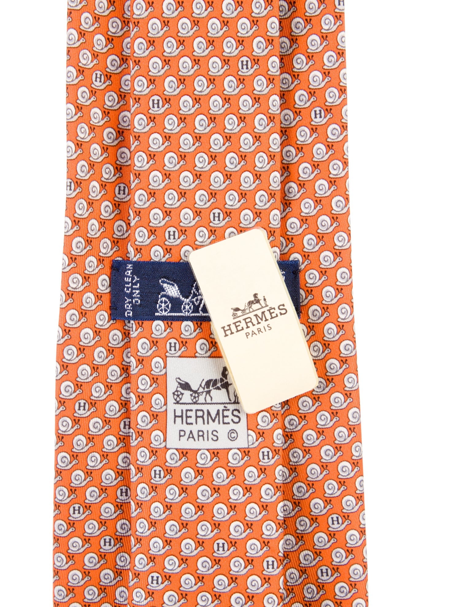 Hermès Patterned Silk Tie w/ Tags