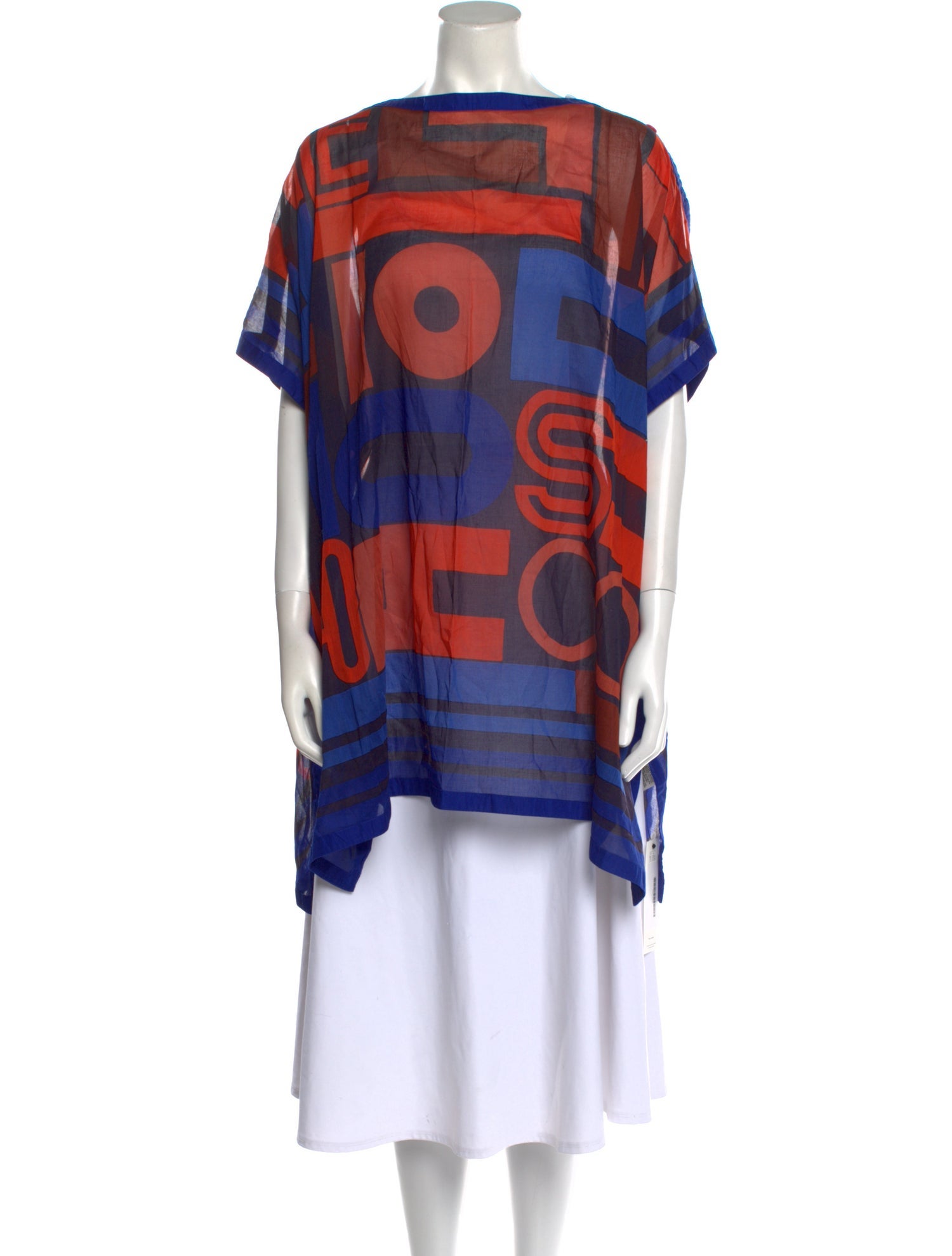 Hermès Graphic Print Bateau Neckline Tunic