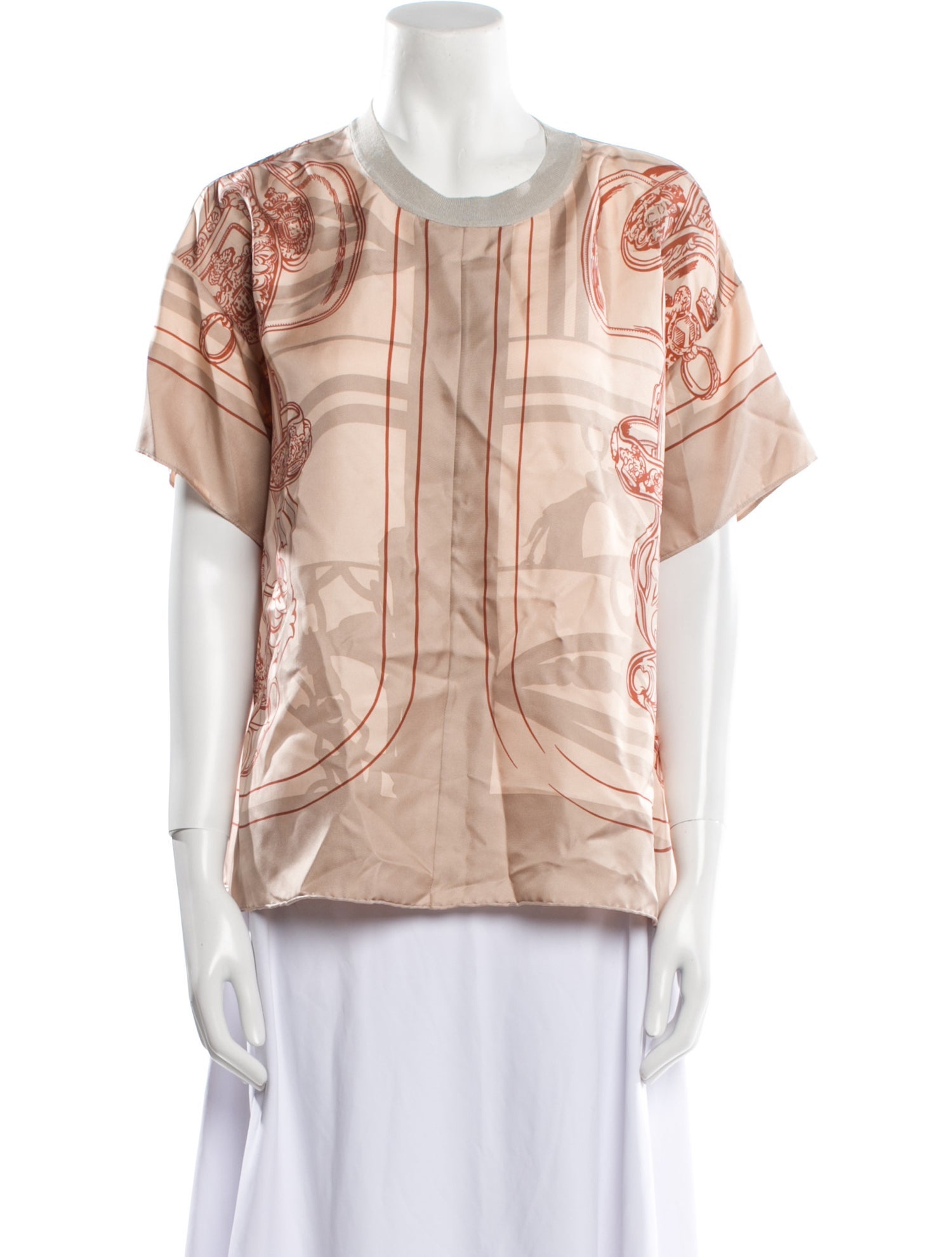 Hermès Printed Crew Neck T-Shirt