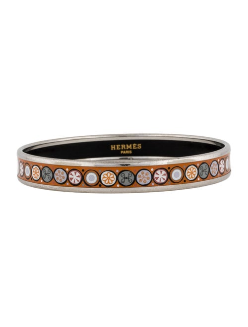 Hermès Enamel Narrow Bangle Bracelet