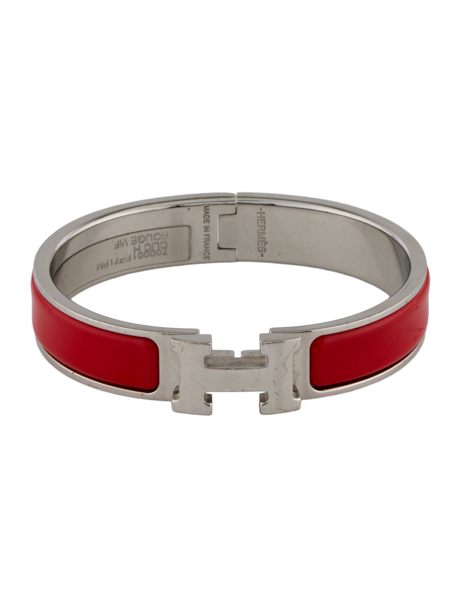 Hermès Enamel Clic H Bangle Bracelet