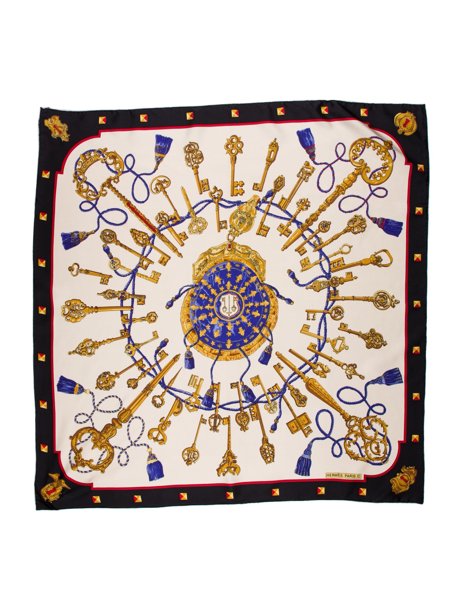 Hermès Les Clés Silk Scarf