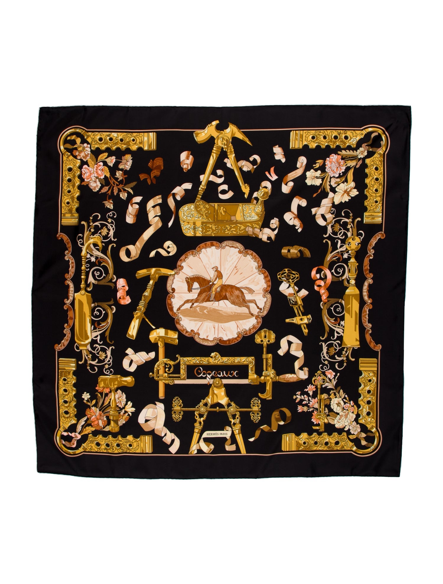 Hermès Copeaux Silk Scarf