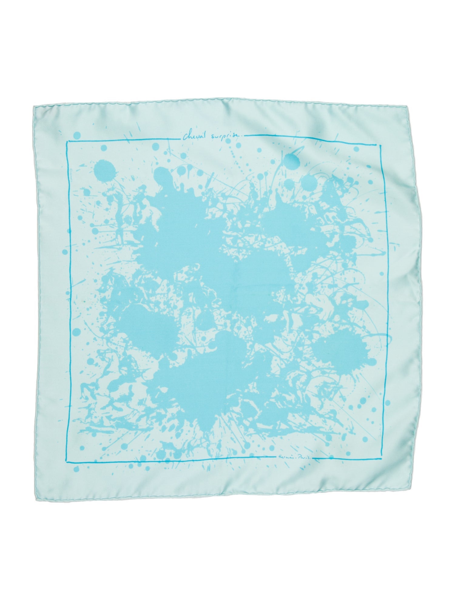 Hermès Cheval Surprise Pocket Square Silk Scarf