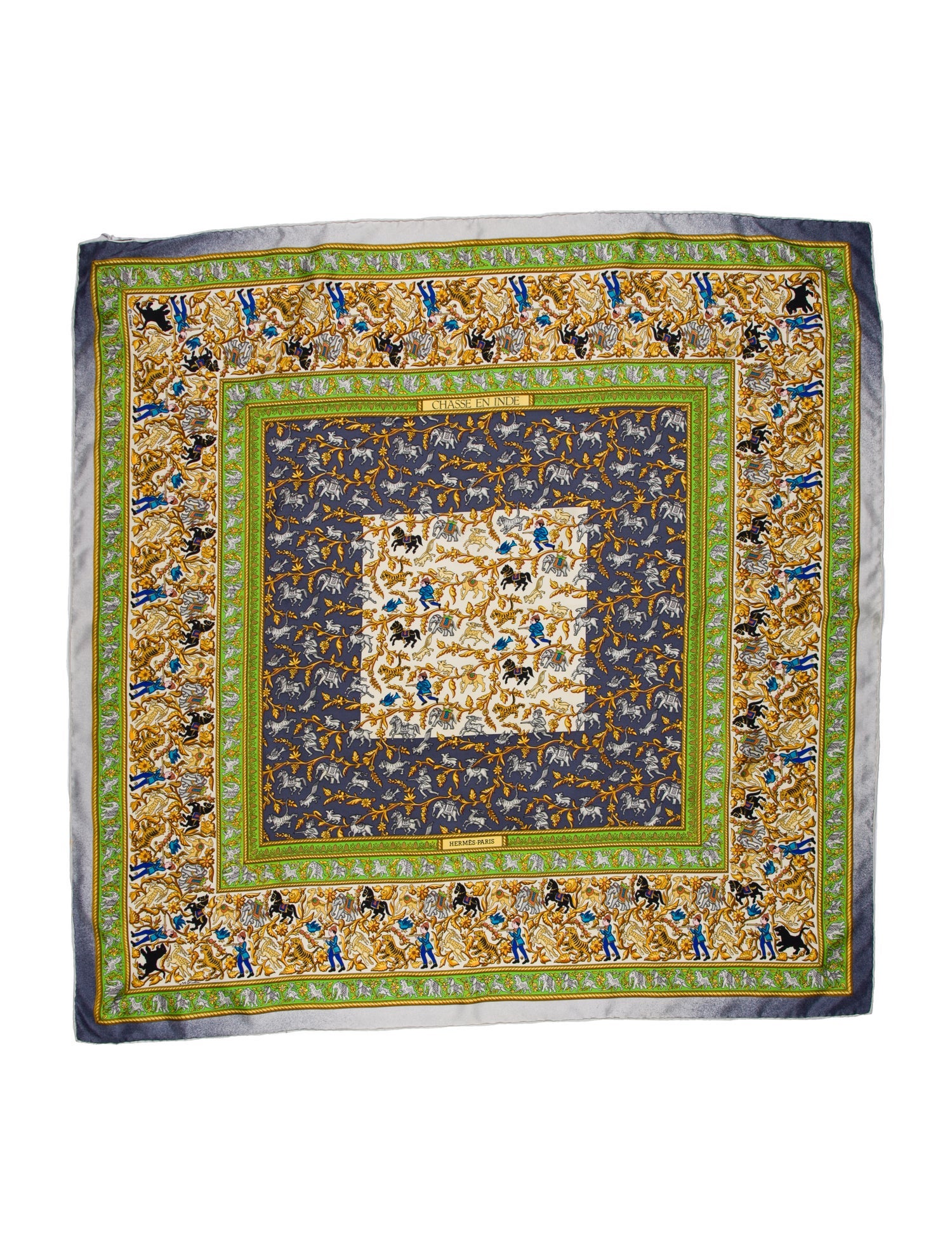 Hermès Chasse En Inde Silk Scarf