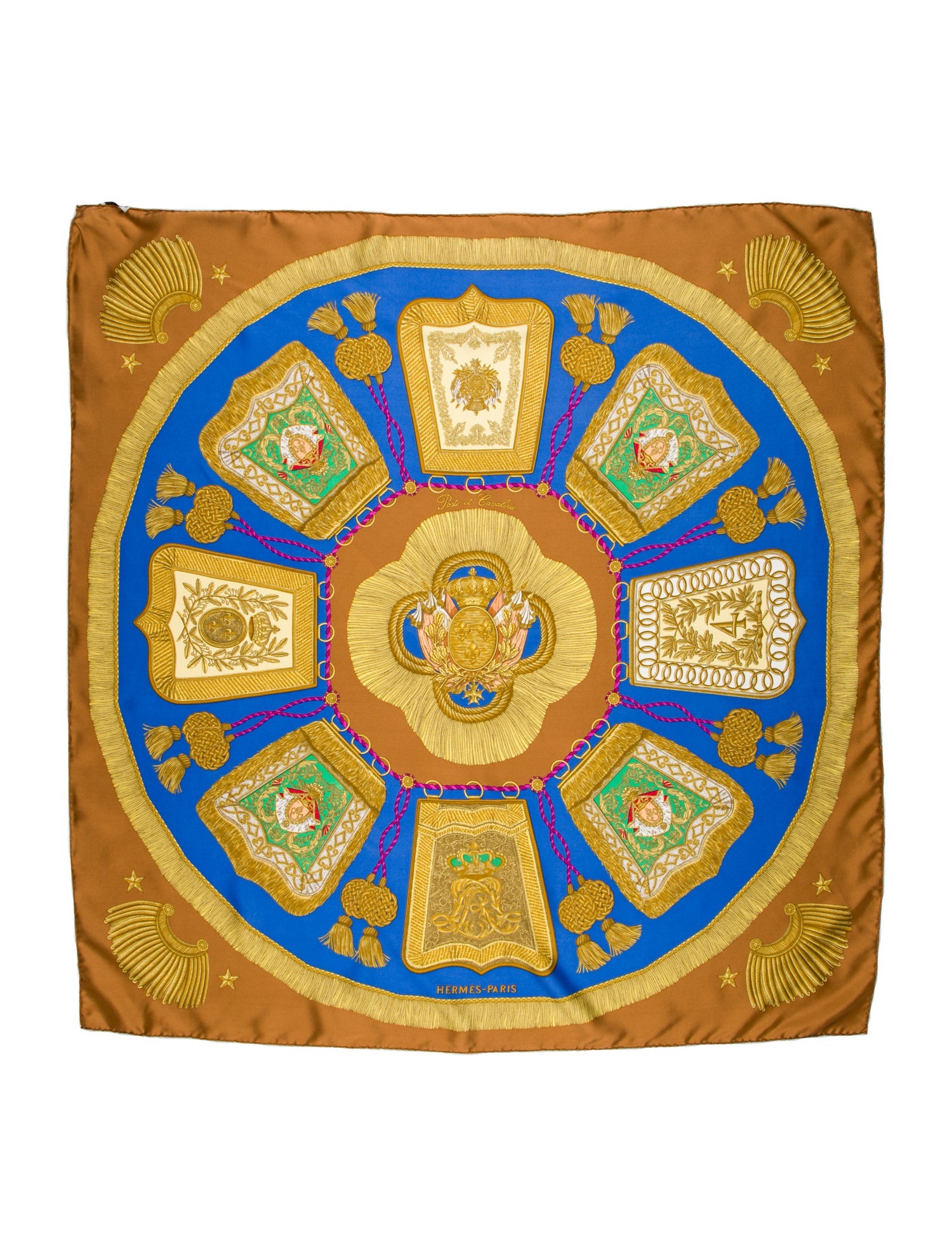 Hermès Poste et Cavalerie Silk Scarf