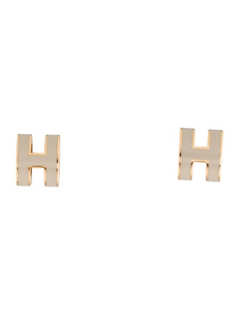 Hermès Enamel Mini Pop H Stud Earrings