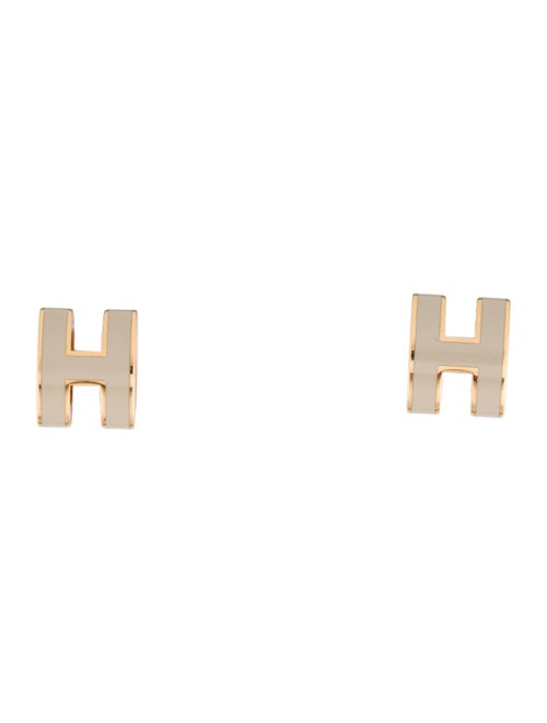 Hermès Enamel Mini Pop H Stud Earrings