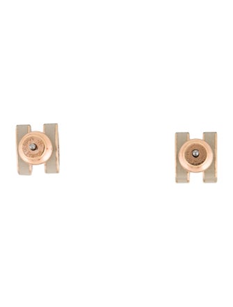Hermès Enamel Mini Pop H Stud Earrings