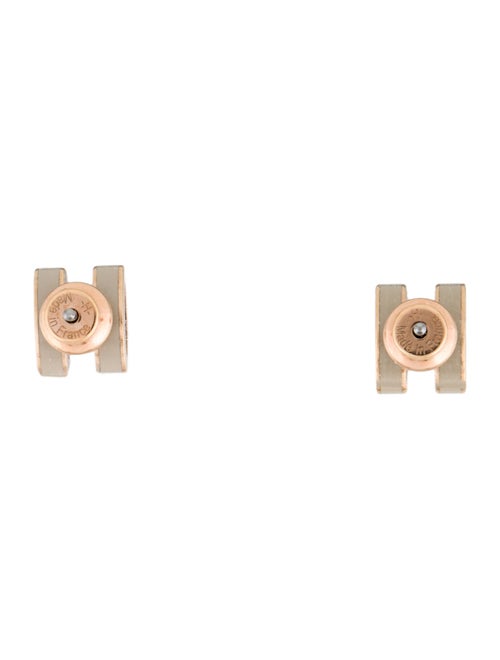 Hermès Enamel Mini Pop H Stud Earrings