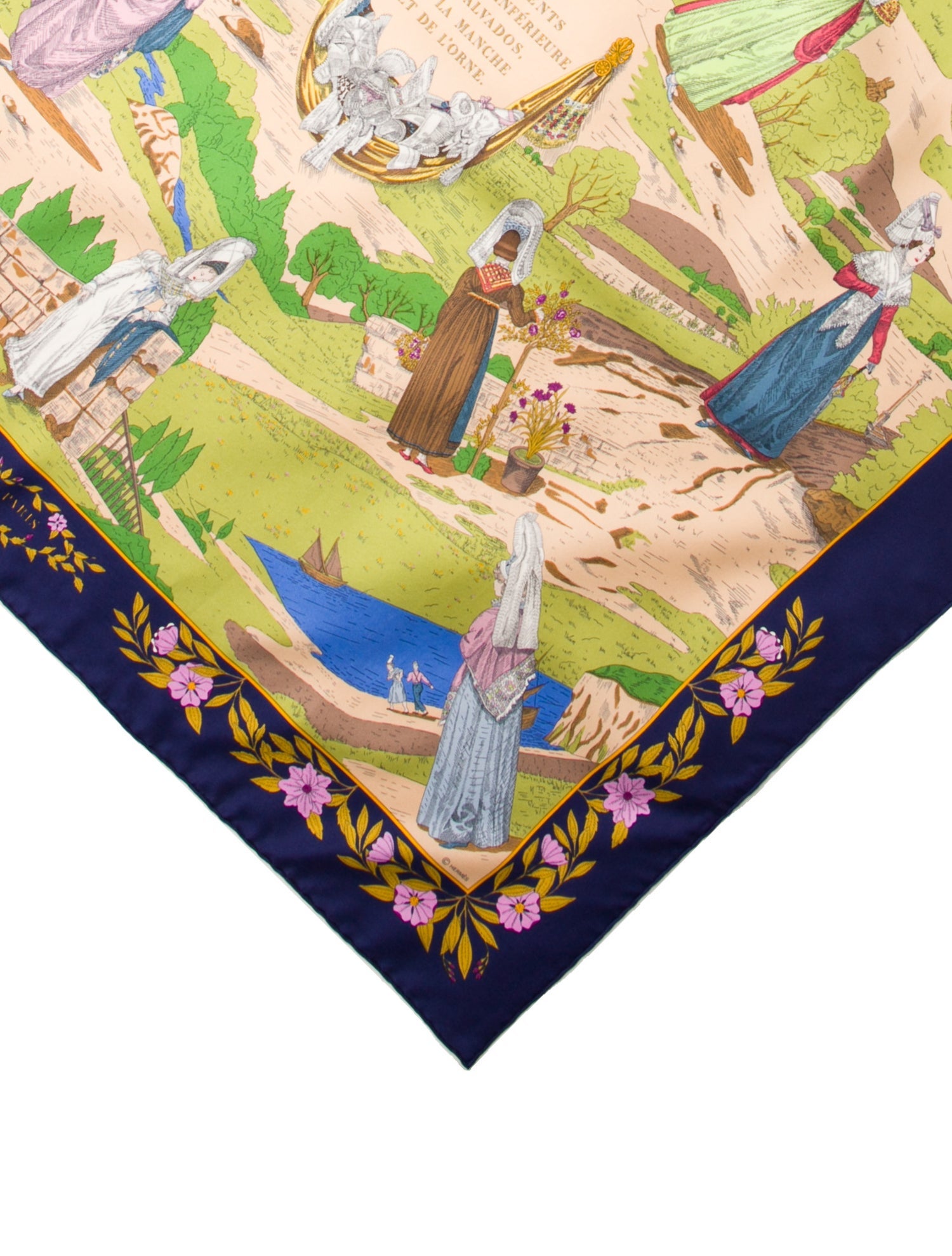 Hermès Costumes des Departements Silk Scarf