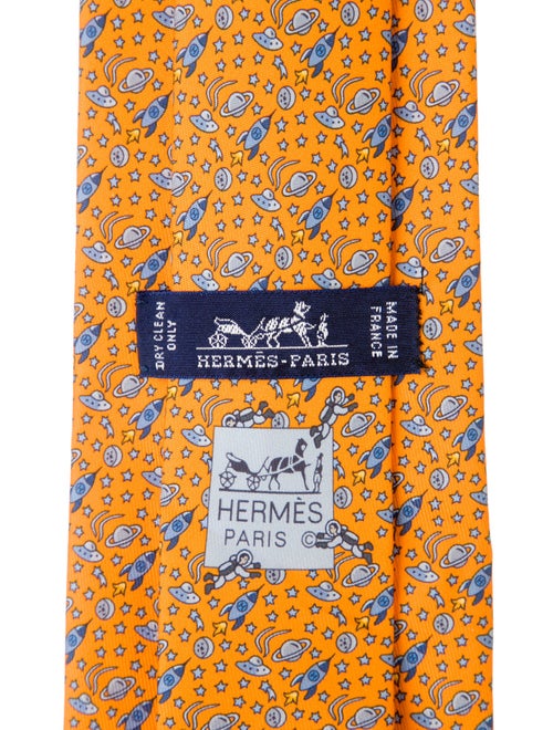 Hermès Silk Solar System Pattern Print Tie