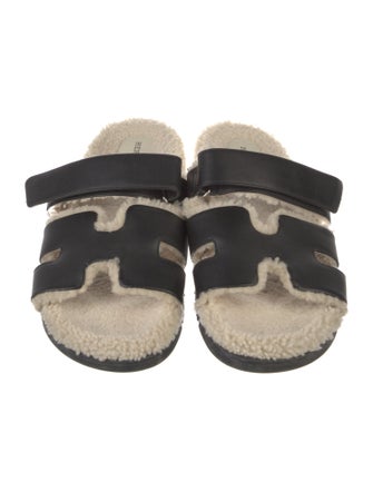 Hermès Chypre Leather Slides