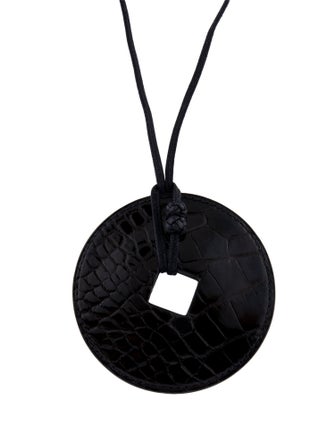 Hermès Alligator Tsuba Pendant Necklace