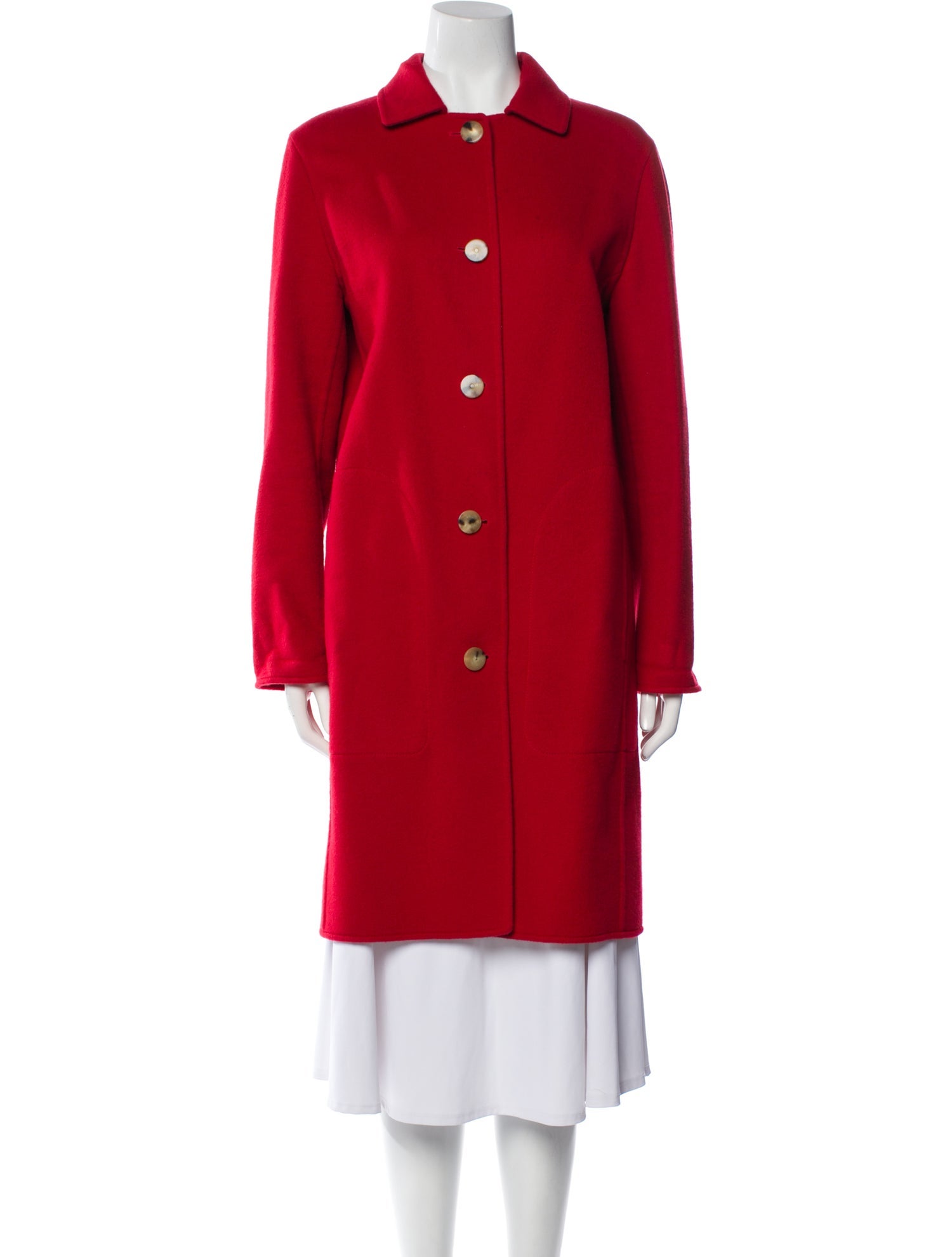 Moschino Couture Shoe Print Knee-Length Coat - Grey Coats