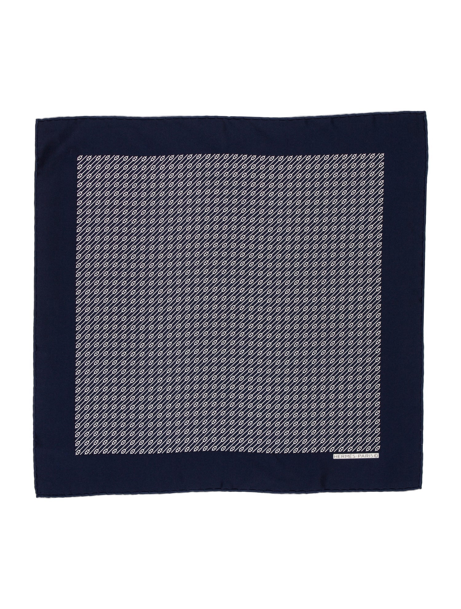 Hermès Silk Pattern Pocket Square