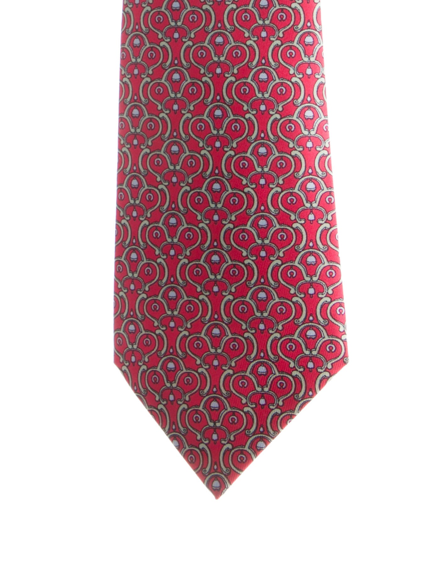 Hermès Pattern Print Silk Tie