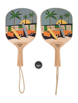 Hermès 3-Piece Apres la Vague Beach Racket Set