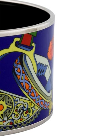 Hermès Extra Wide Enamel Bangle Bracelet
