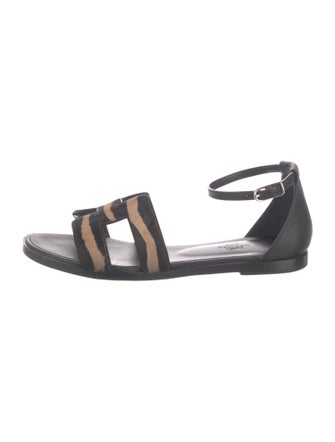 Hermès Santorini H Logo T-Strap Sandals