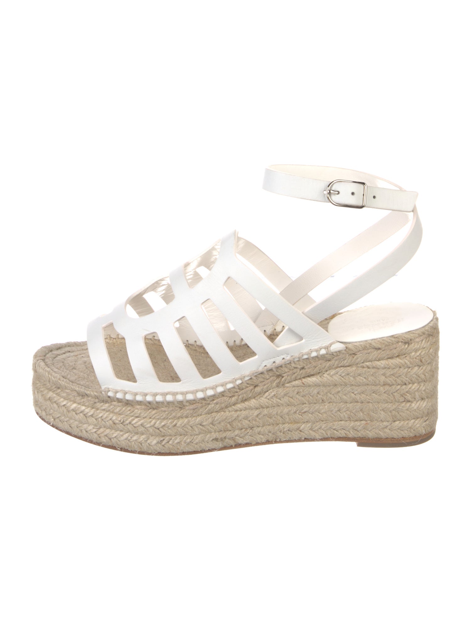 Hermès Leather Cutout Accent Espadrilles