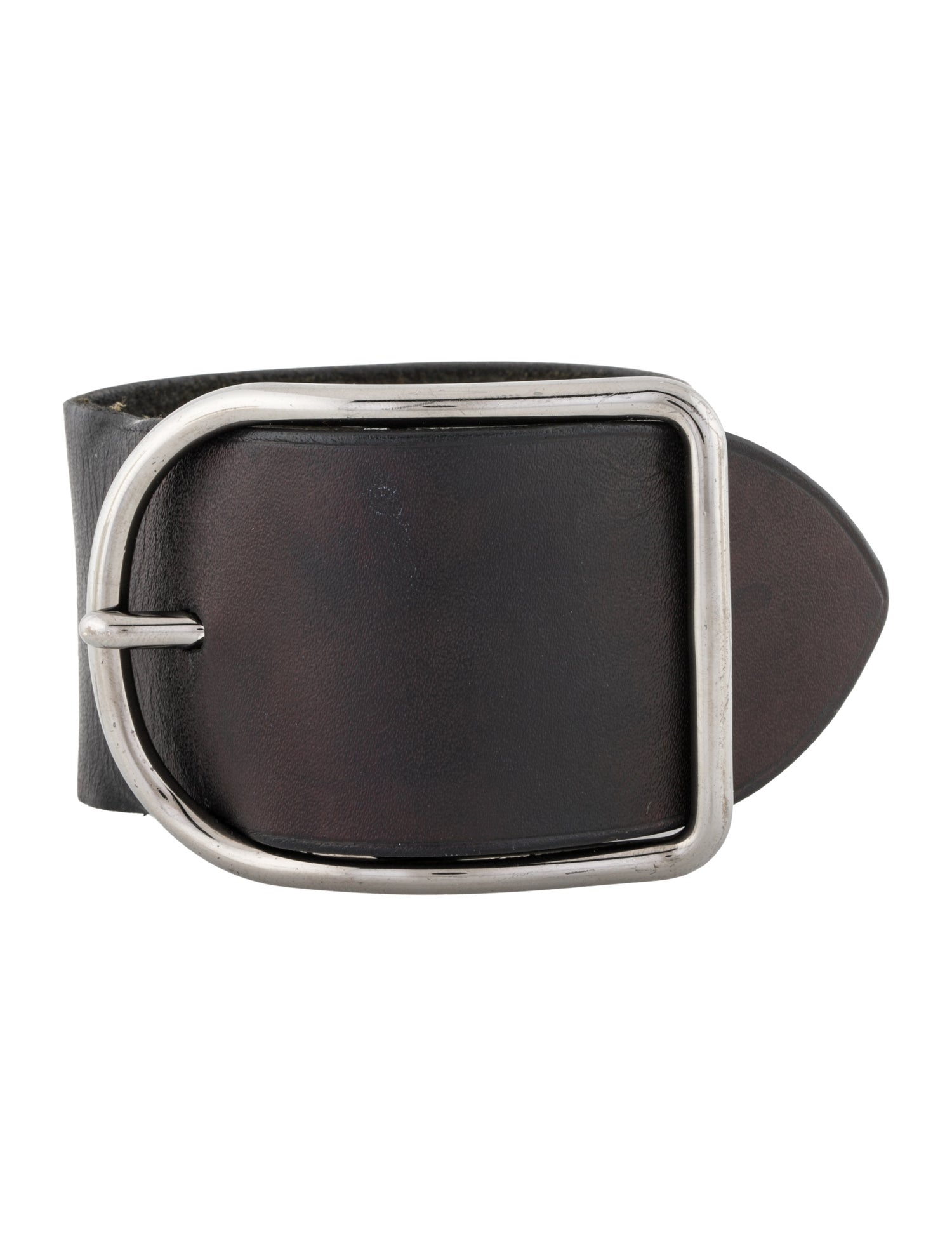 Hermès Vintage Leather Wide Etriviere 2 Bracelet