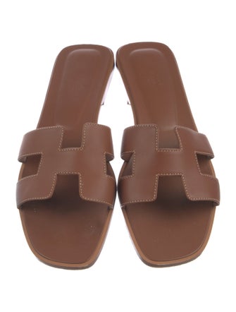 Hermès Oran Leather Slides