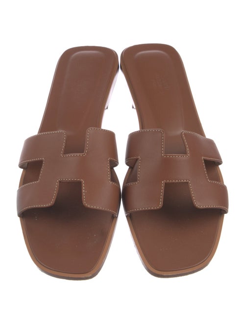 Hermès Oran Leather Slides