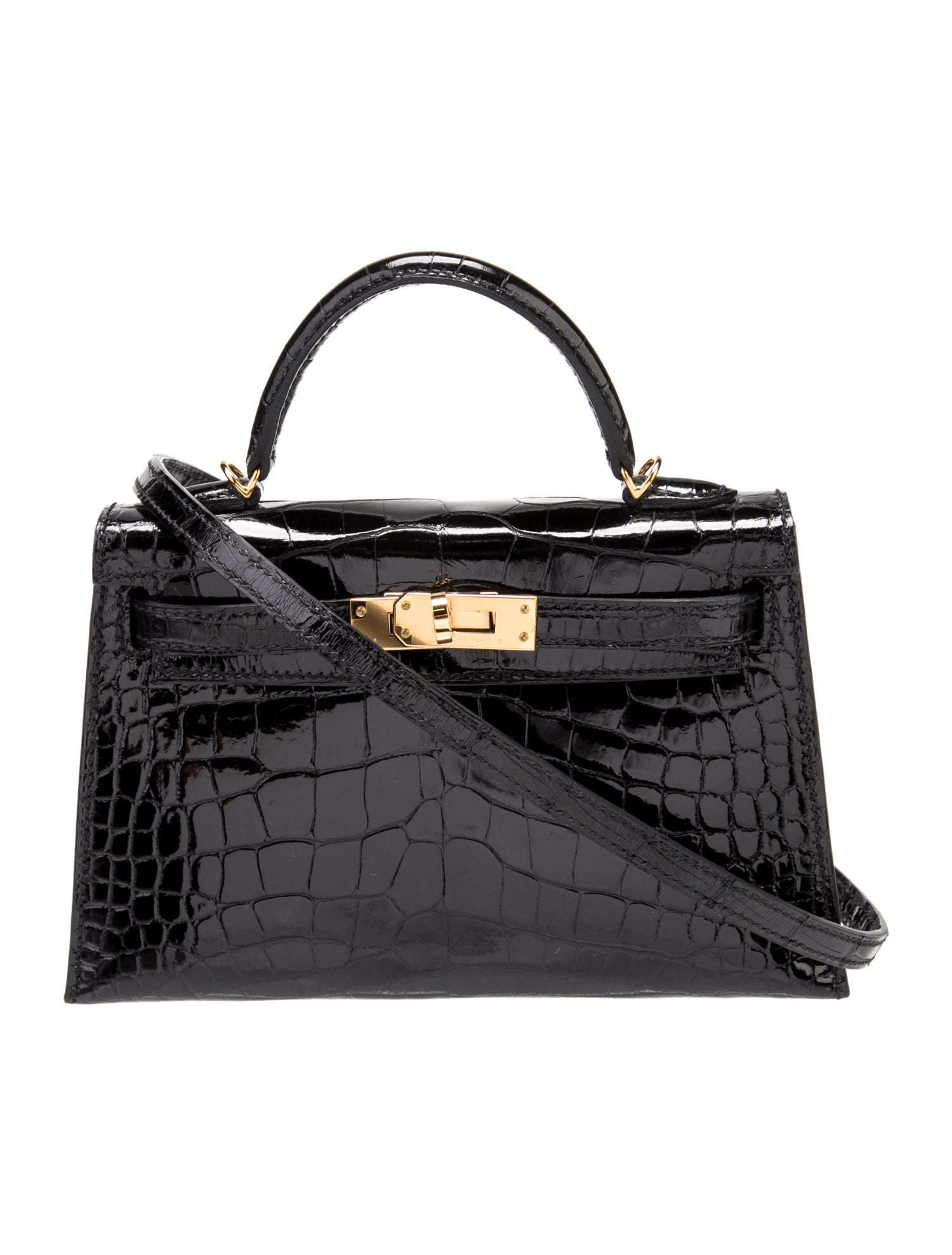 Hermès Shiny Alligator Mini Kelly Sellier 20