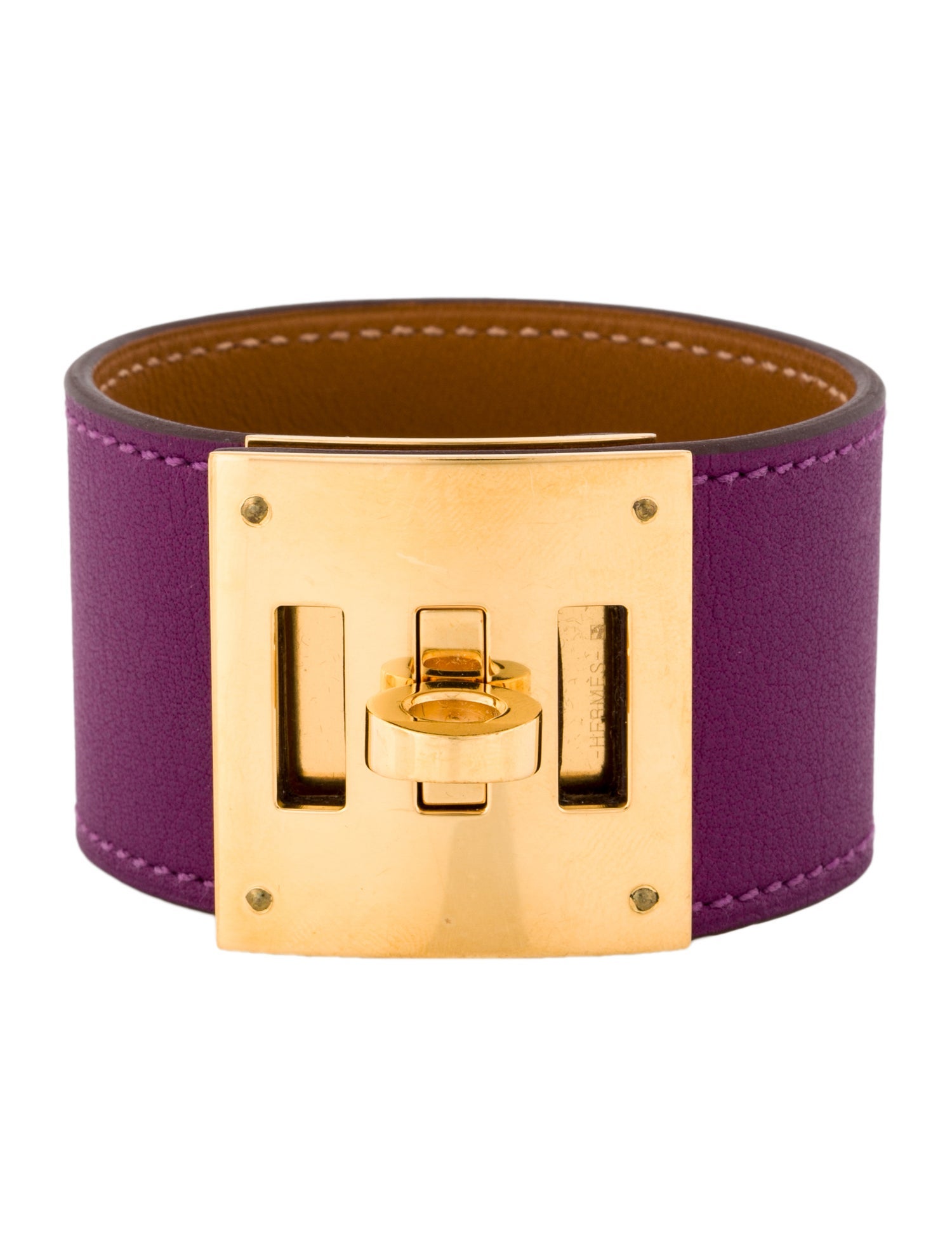 Hermès Leather Roulis Double Tour Bracelet - 18K Rose Gold